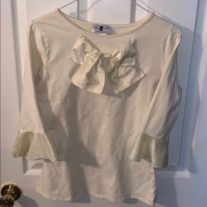 Off White Dainty Jewells Bow Layering Top